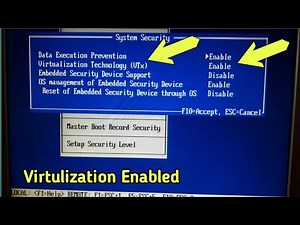 enable virtualization in windows PC BIOS