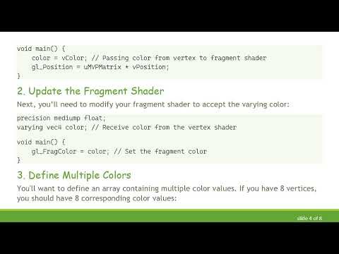 Understanding GLES20.glUniform4fv in Fragment Shaders: A Guide to Using Colors in OpenGL ES