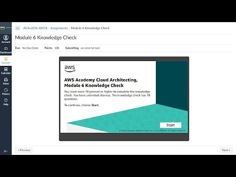 Module 6 Knowledge Check | AWS Academy Cloud Architecting | Creating a Networking Environment