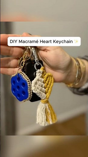DIY Macrame Heart Keychain | Quick Beginner Tutorial