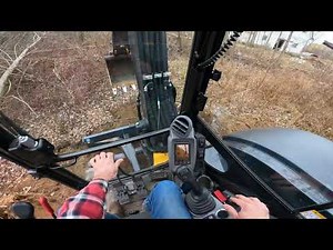 John Deere 60G Mini Excavator - POV - Digging Out Stumps