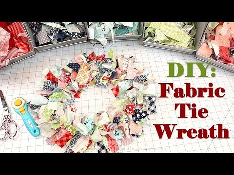 Erica's EASY DIY Fabric Tie Wreath Tutorial // VLOGMAS 3