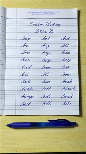 Cursive Writing a to z Challenge Day 2 Letter B | Cursive Handwriting Practice | Cursive Letter abcd