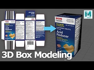 Create Carton Box from Packaging Artwork – 3d Packaging Mockup with Maya 3D modeling