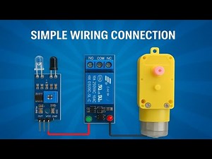 IR Sensor + 5V Relay + DC Motor Connection | DIY Automation Project 🔥