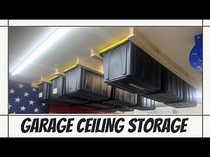Storage on Garage Ceiling | HOME DEPOT TOTES