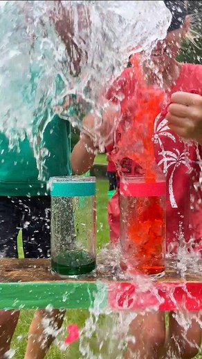 Perfect Water Balloon Game for Summer ☀️ Kids, friends, and family play backyard lawn game with water balloons to fill jars with water. Red team vs green team in diy outdoor party game. Funny blindfolded game to play with family and friends. 🎬 This video was produced by Network Media and Benson Bros | The Scene Machine