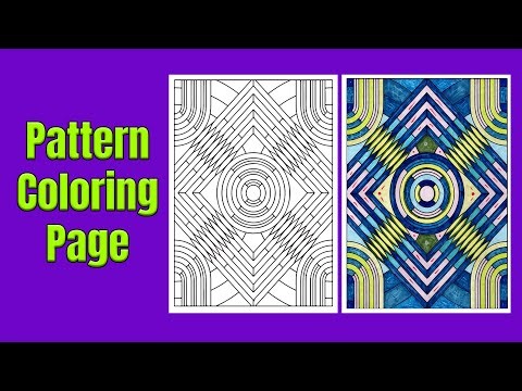Relaxing Geometric Patterns Coloring Page | Stress Relief And Mindfulness Activity | Video 1