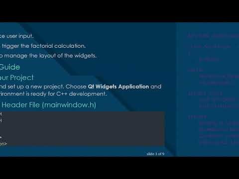 How to Read User Input and Calculate Factorial Using Qt GUI Application with C+ +