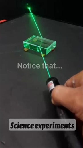 Refraction of Light Experiment Using a Green Laser