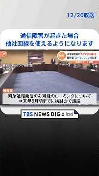 “通信障害”発生時、他社回線へのローミング可能に　一般の通話やデータ通信も対象　総務省が報告書とりまとめ | TBS NEWS DIG #shorts