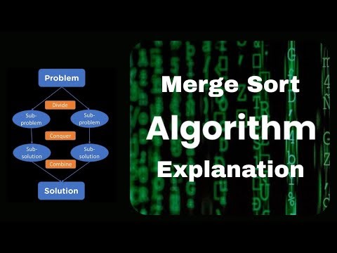 Merge Sort Algorithm Definition and explaination. Learn Sorting algorithms with Binary Brain #sort