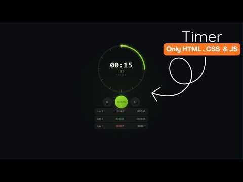 Stopwatch Using HTML CSS JavaScript | Real-Time Timer Project for Beginners