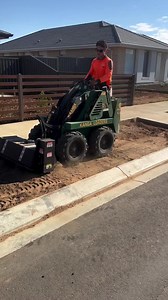 Take a peek at River Landscapes preparing soil for turf with a Kanga Rotary Tiller! #KangaLoaders #Kangaloader #earthmovingequipment #miniskidsteer #wheelloader #Kanga #miniloader #earthmovingaustralia | Kanga Loaders