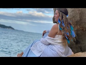 Lulu get wet in the sea • Very beautiful wetlook video • Wet clothes • Wet dress