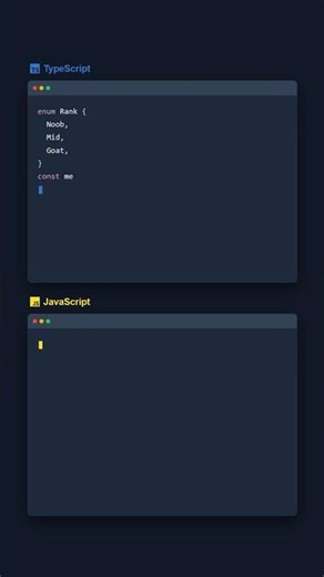 Enums — TypeScript vs JavaScript