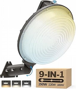 AKK LED Barn Light with Timed Dimming, 150W/120W/100W Selectable,3000K/4000K/5000K Tunable,22500LM Dusk to Dawn LED Outdoor Light with Photocell, Waterproof Security Lights, Flood Lights for Barn,Yard - Amazon.com