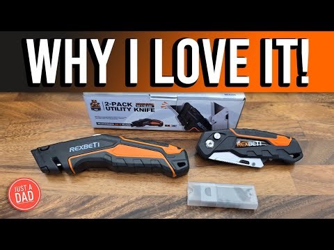 REXBETI 2 Pack Utility Knife REVIEW How to change the blade in Utility knife