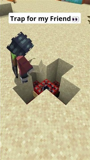 Minecraft Trap For My Friend👀 #shorts