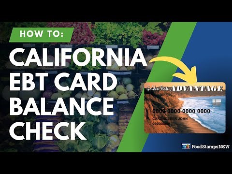 California EBT Balance Check Instructions