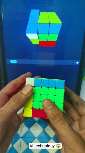 5by5 cube solve by using ai 😱 l ai tricks l #cune #shortclips #video