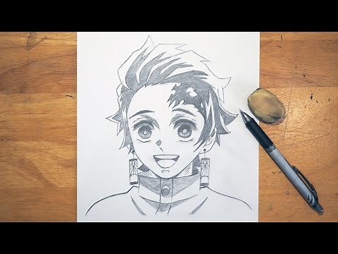 Anime Drawing | How to Draw Tanjiro Easy Step by Step | Demon Slayer