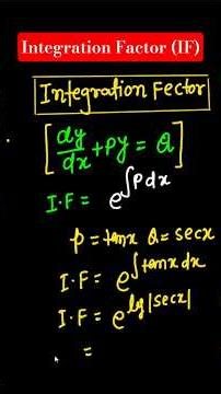 Integrating factor|IF Of linear differential equation|IF kaise nikalte h|#shorts #shortvideo #viral