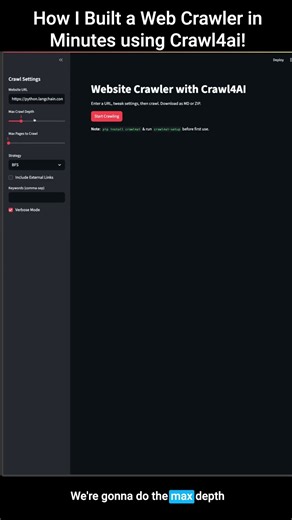 I Built a Web Crawler in MINUTES with Crawl4AI