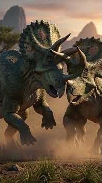 Triceratops: The Armored Titan — Nature’s Living Tank 🦏 #Triceratops #Dinosaurs #Prehistoric