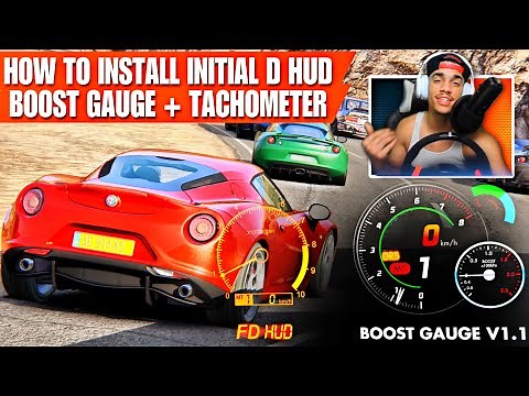 How to Download Initial D HUD , Tachometer + Boost Gauge in Assetto Corsa Mods!