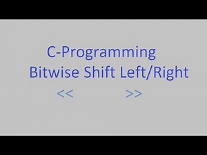 Left Right Shift Operator In C Programming