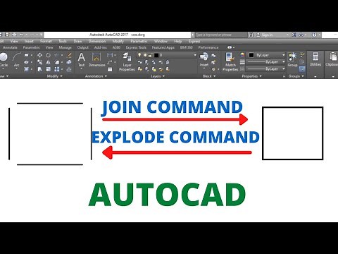 HOW TO USE JOIN AND EXPLODE COMMAND IN AUTOCAD