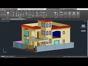 Realistic AutoCAD 3D House Drawing | Modern Home Modeling