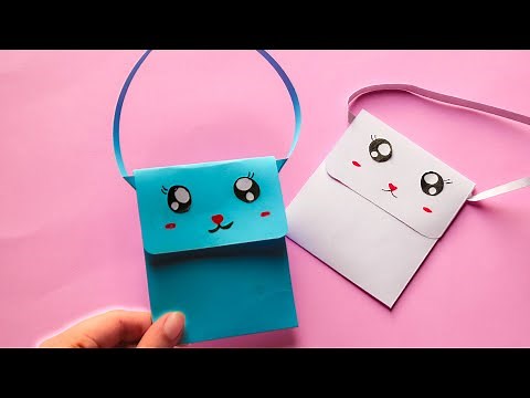 Origami paper bag - Paper bag - How to make a paper bag with handles👜👜