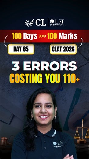 Stop These 3 Mistakes if You Want 110+ in CLAT 2026 | CL-LST #shorts #clat2026