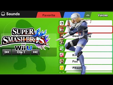 Sheik Voice Clips - Super Smash Bros Wii U