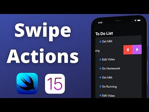 SwiftUI Swipe Actions | iOS 15 (Xcode 13, 2021, SwiftUI 3) - iOS for Beginners