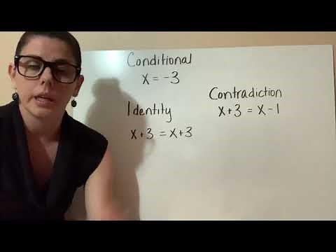 Conditional, Identity, and Contradiction Equations