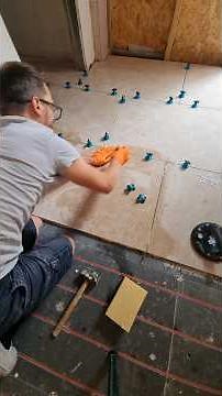 Installing a Large Limestone Tile On a Kitchen Floor 🏋️