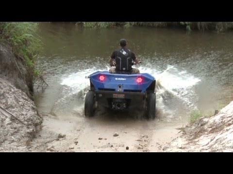 Amphibian Quadski goes on land and water