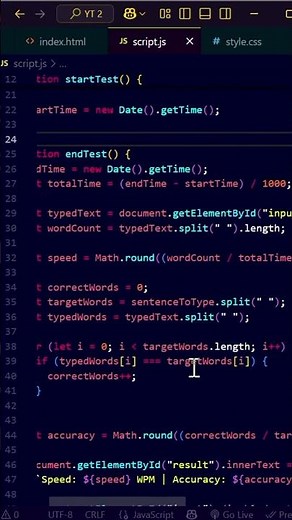 Typing Speed Test App using HTML, CSS & JavaScript | Beginner JavaScript Project