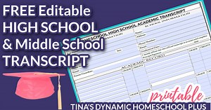 How to Make A Homeschool High School Transcript & Middle School (Free Editable Form)