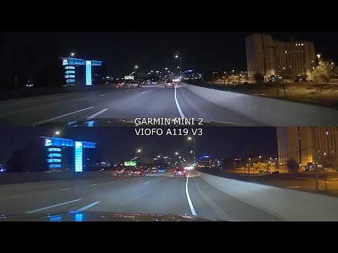 Garmin Dash Cam Mini 2 vs. Viofo A119 V3 [Night]