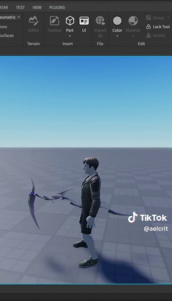Scythe Modeling in Blender for Roblox Avatars