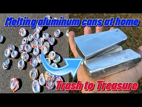 How to melt aluminum cans at home - (diy) - Ingots