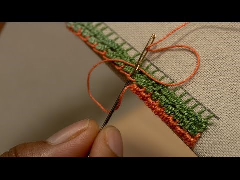 Adorable Hand Embroidery Border Tutorial for Beginners | DIY Stitching