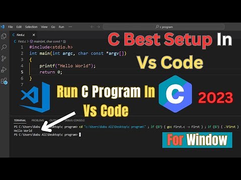 How to Run C Program in Visual Studio Code | Install VS Code on Windows 10