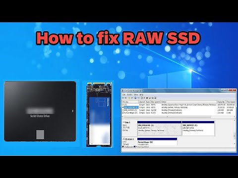How to fix RAW SSD (solid State drive)