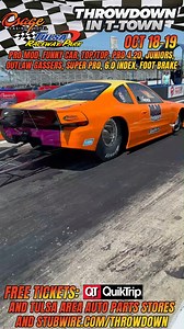 7K views · 57 reactions | The Throwdown in T-Town welcomes the Mid-West Drag Racing Series Ronnie Hobbs World Finals!! PRo Mods, Funny Cars and more join the Outlaw Gassers, Super Pro, 6.0 Index and Foot Brake for a huge show in front of 1000s of people!! Get in for Free with tickets from https://www.stubwire.com/throwdown/1/ or Tulsa area Quiktrip stores. | Tulsa Raceway Park | Facebook