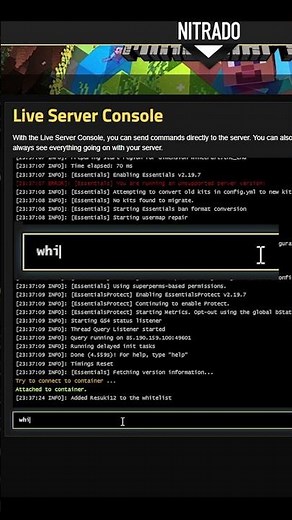 How to Whitelist Players in Minecraft! #nitrado #shorts #minecraft
